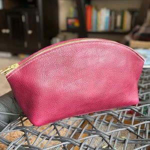 Portland Leather new total eclipse leather magenta makeup bag